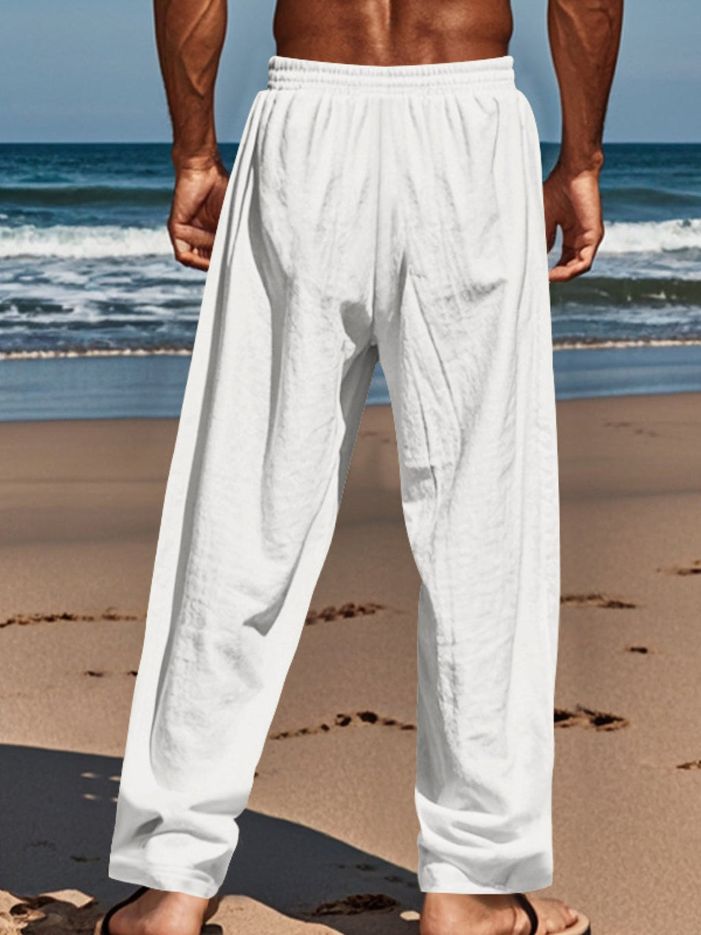 Men's Full Size Button-Fly Drawstring Pants