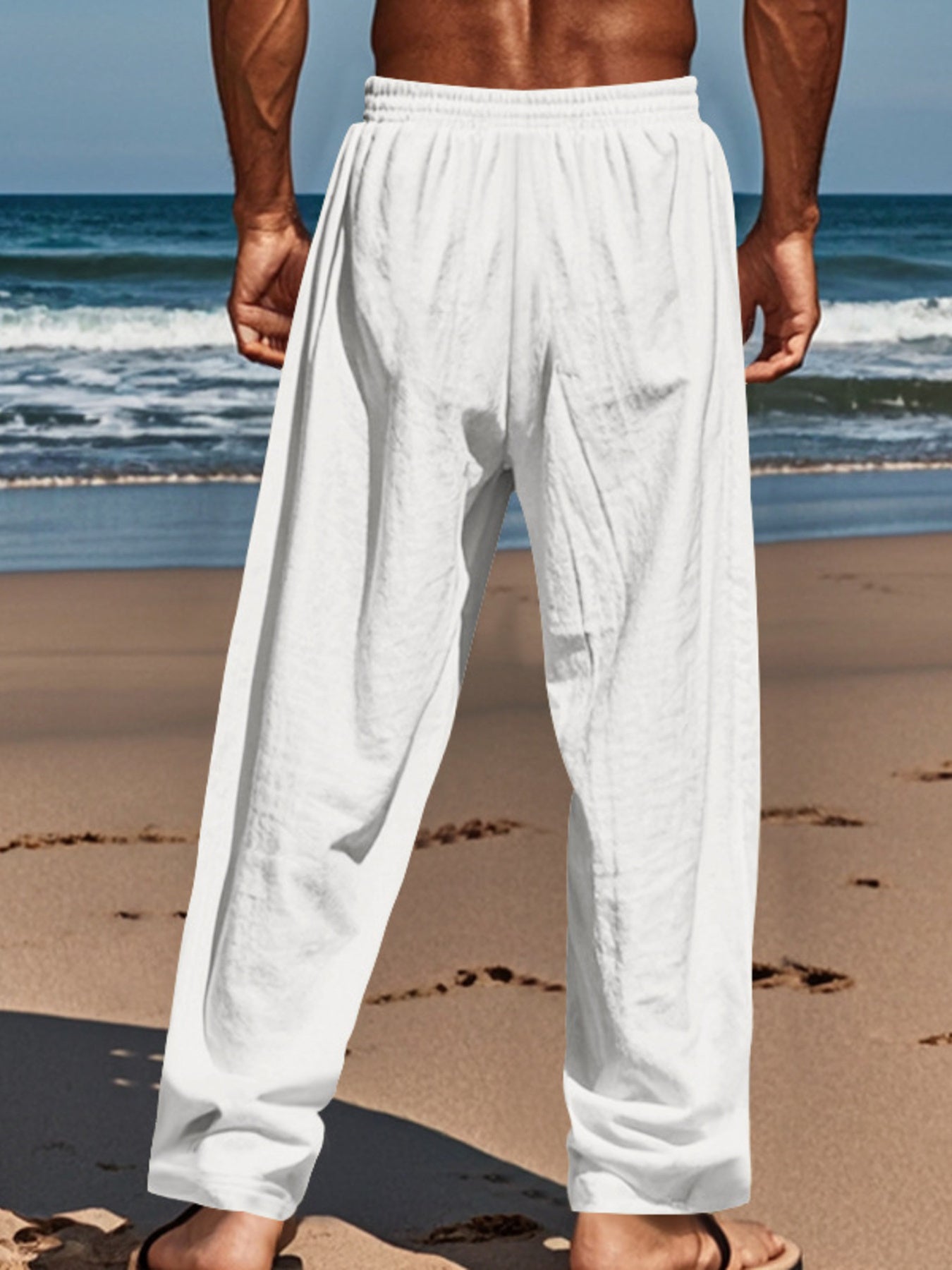 Men's Full Size Button-Fly Drawstring Pants