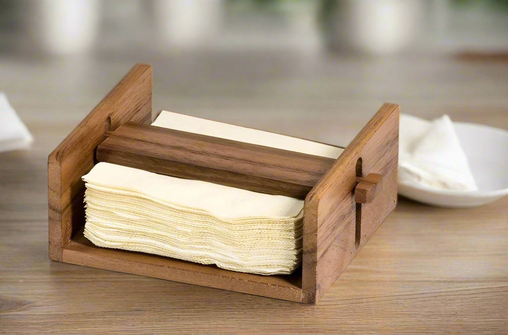 Acacia Wood Napkin Holder