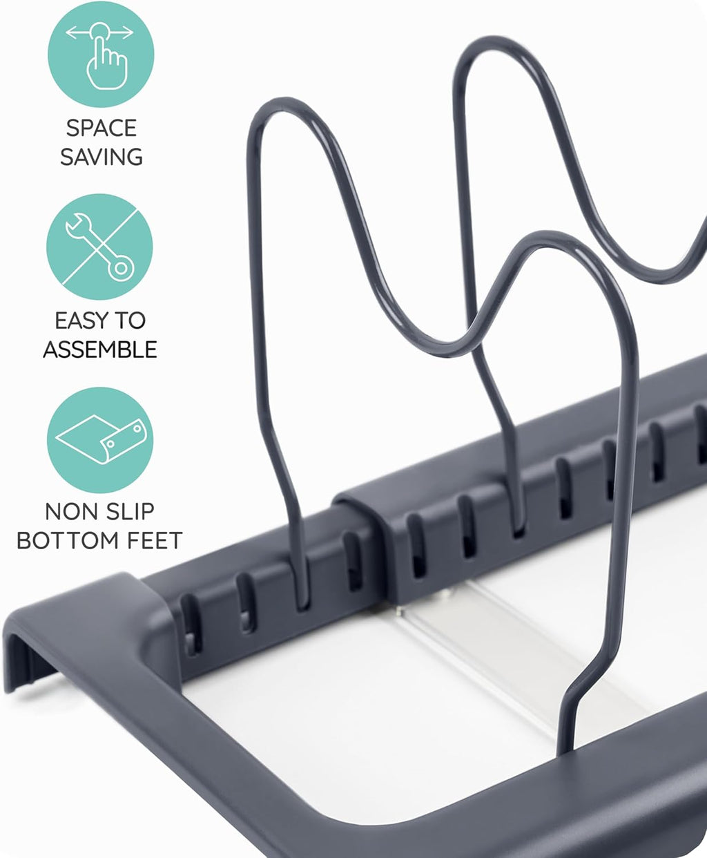 Gray Expandable Pan & Lid Organizer