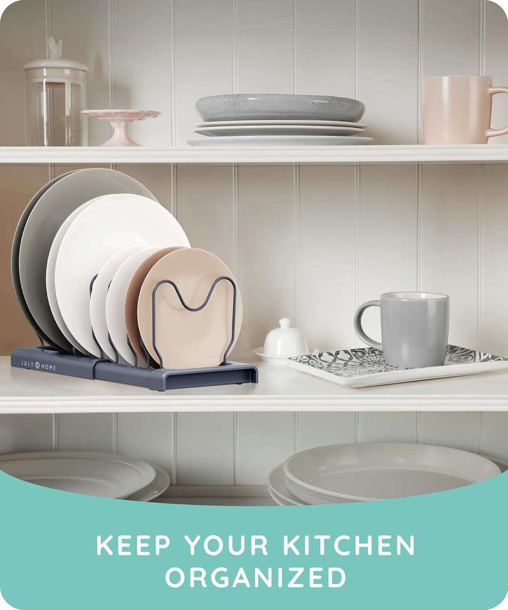 Gray Expandable Pan & Lid Organizer
