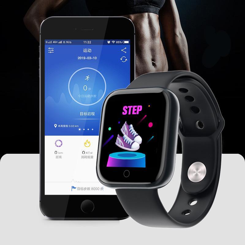 Smartphone and smartwatch on a white surface with a dark background