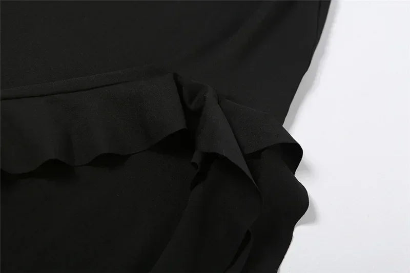 Ruffle Off-Shoulder Midi Dress