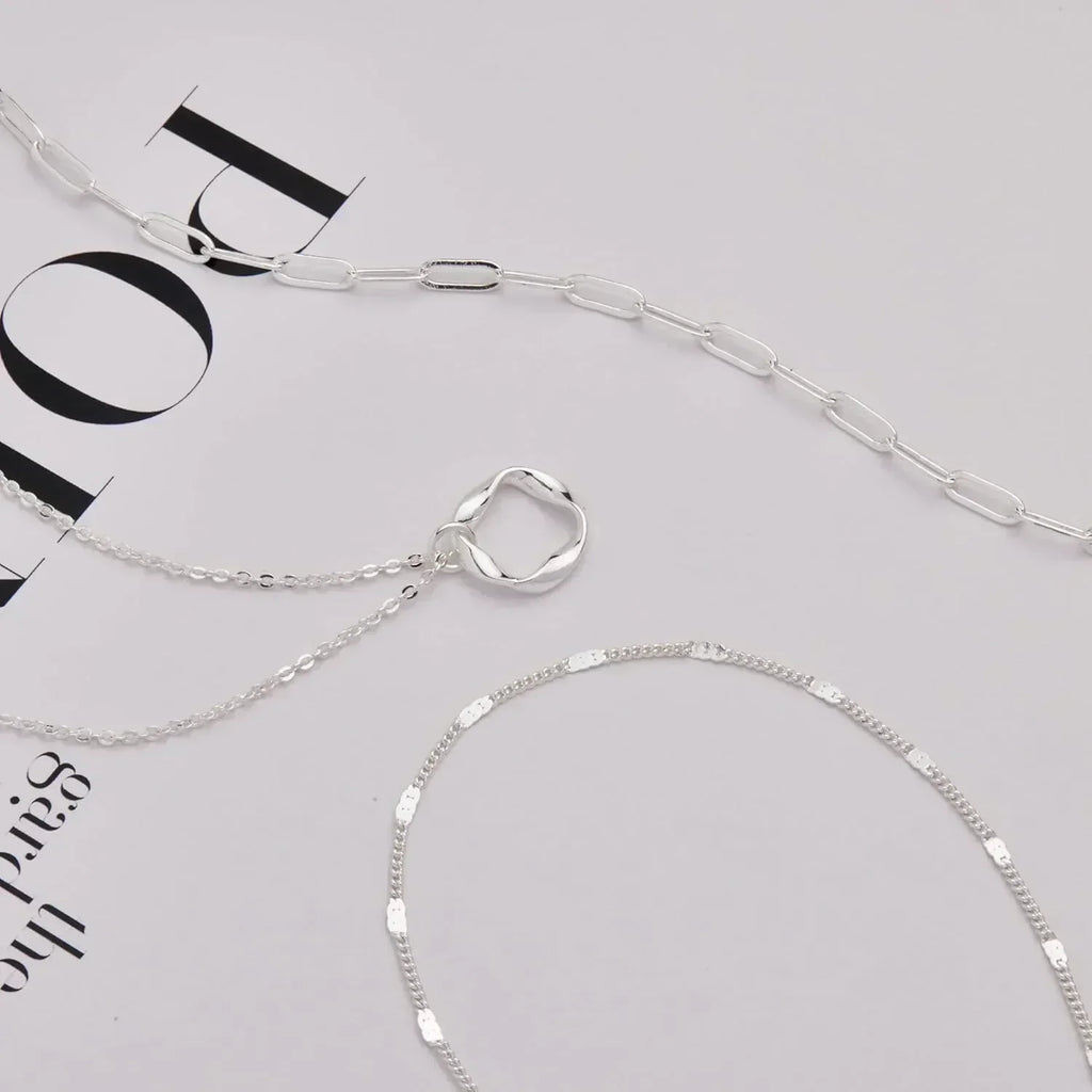 Layered Gold Necklaces for Women- 14K Gold Silver Plated