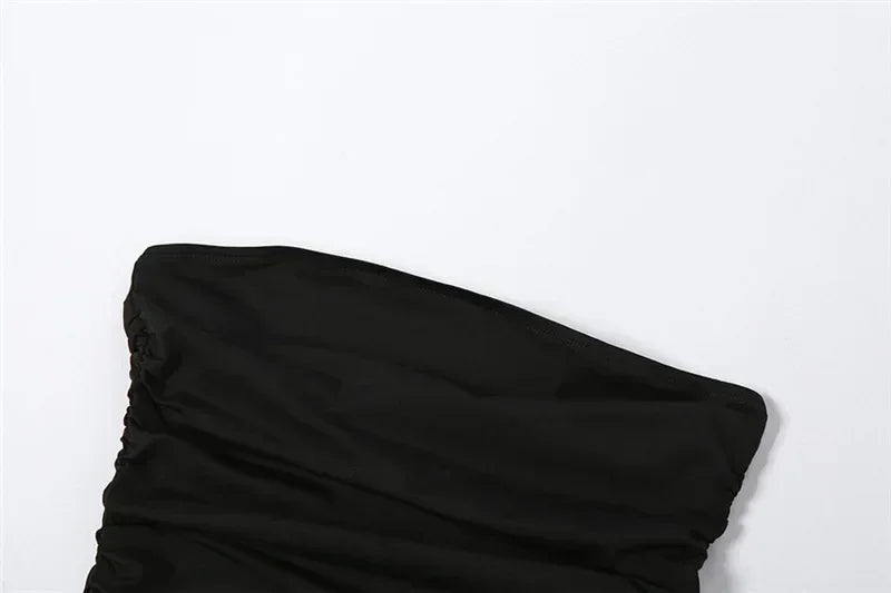 Ruffle Off-Shoulder Midi Dress
