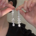 Elegant Crystal Drop Earrings for Bridal