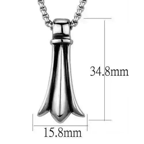 TK2010 High-Polish Stainless Steel Necklace – No Plating, Non-Tarnishing